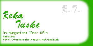 reka tuske business card