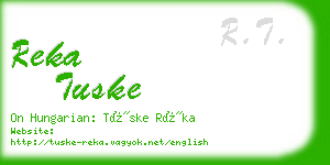 reka tuske business card